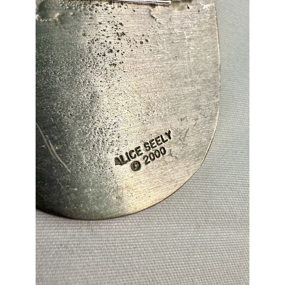 2000 Alice Seely Studio Art Pewter Petroglyph Brooch - Picture 4 of 5